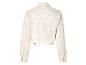 Veste en jean beige, coupe courte.