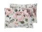Coussins à motif floral de roses dans des tons roses et gris