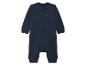 Grenouillère bébé bleu foncé à manches longues avec boutons-pression
