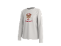 T-shirt à manches longues gris clair avec motif de renne de Noël et inscription DEER CREW