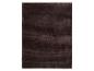 Tapis rectangulaire en velours côtelé marron foncé avec des nervures horizontales