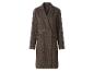 Manteau croisé marron à motif écossais et poches