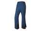 Pantalon de ski bleu avec des détails noirs.