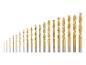Un ensemble de 20 forets dorés de différentes tailles.