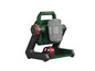 Une lampe de travail LED Parkside X20V Team verte avec batterie.