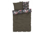 Une housse de couette olive avec un motif floral