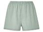 Shorts en gaze de coton vert pâle.