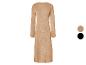 Robe pull longue beige et noire, disponible en plusieurs couleurs.