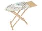Table à repasser en bois avec fer à repasser jouet, à motif à pois.