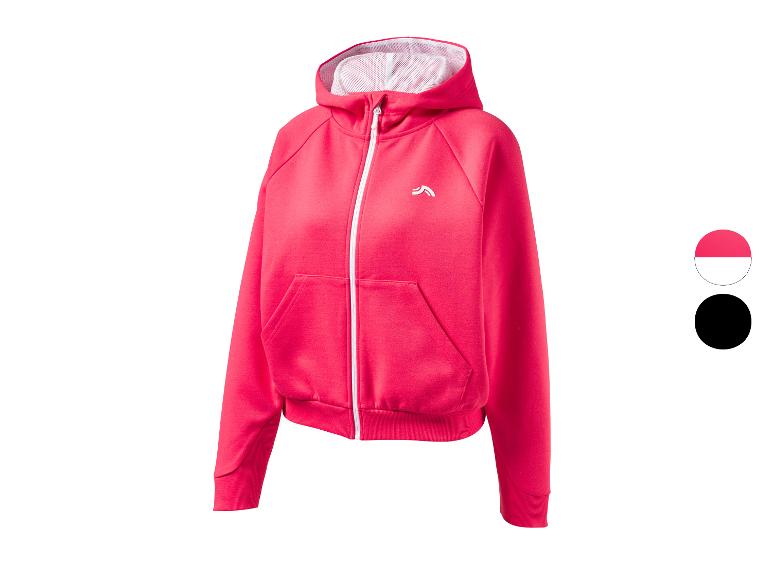 Sweat à capuche zippé fuchsia pour femme avec logo blanc et options de couleur