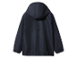 Veste coupe-vent bleu marine pour enfant avec capuche.