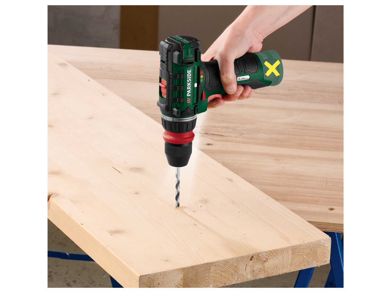 PARKSIDE PERFORMANCE Perceuse-visseuse sans fil PBSPA 12 E4, 12 V - Bricolage