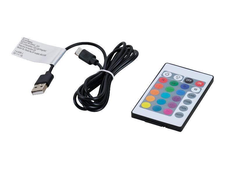 Projecteur de lumière LED avec télécommande et câble USB-C