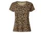 T-shirt à manches courtes pour femme avec imprimé léopard.