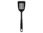 Une spatule noire avec un trou dans la poignée.