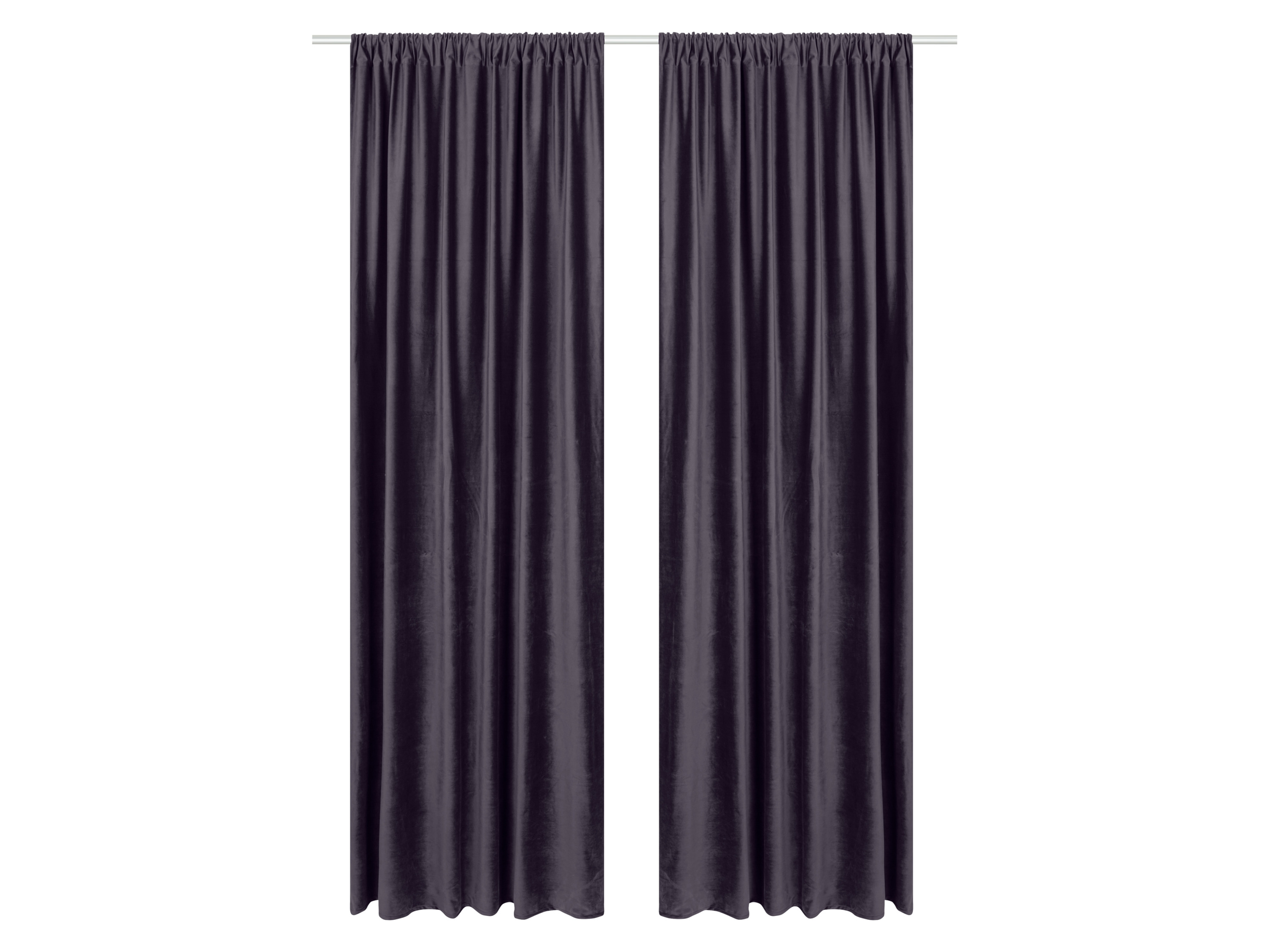 LIVARNO home Lot de 2 rideaux en velours, 135 x 254 cm (violet)