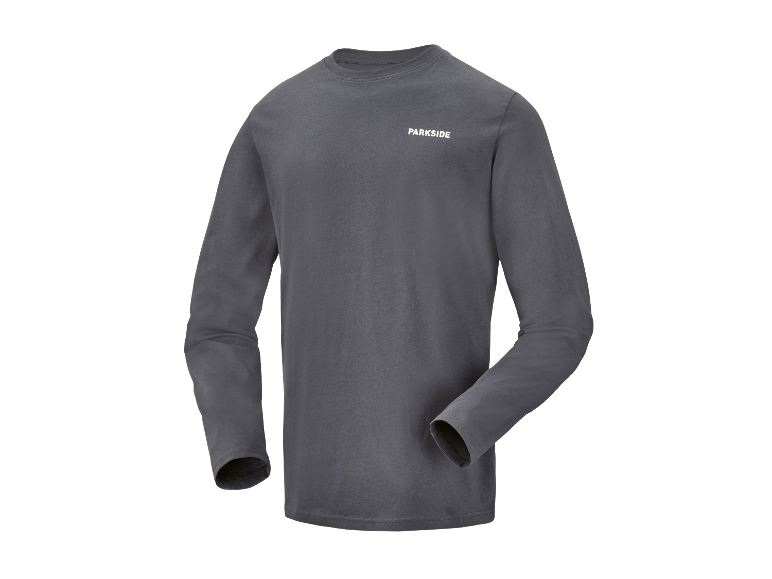 Un t-shirt gris Parkside à manches longues.