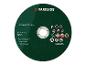 Un disque de meulage Parkside vert de 180 mm de diamètre.