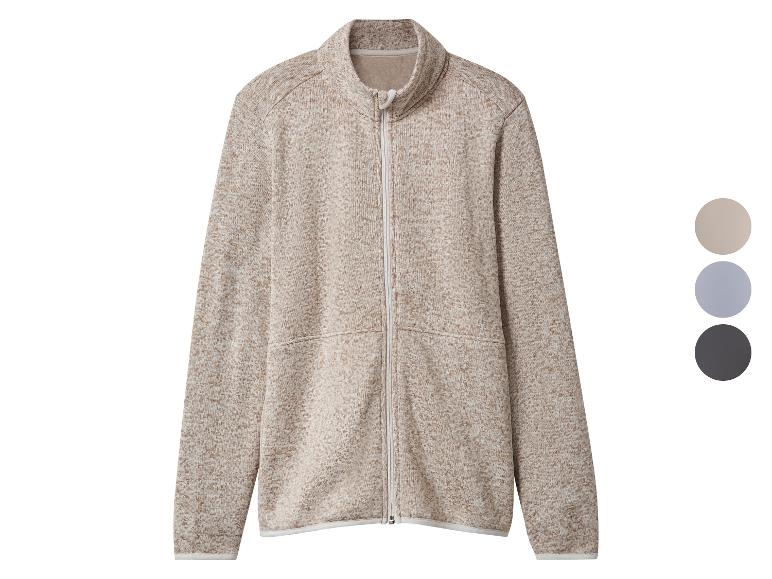 Veste polaire beige zippée, avec trois options de couleur.