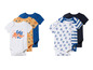 Bodys bébé avec motif marin, dont un avec une pieuvre.