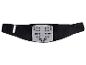 Une ceinture de massage noire avec des bosses rondes.
