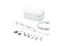 Kit manucure SilverCrest : appareil électrique, accessoires variés et étui de rangement.