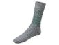 Chaussette grise avec un motif vert