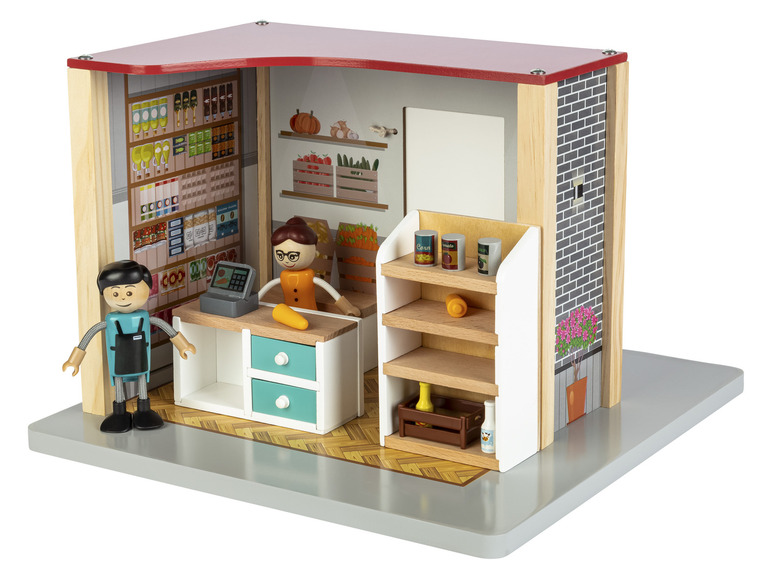 Aller en mode plein écran : Playtive Set de jeu maison de poupées en bois - Image 4