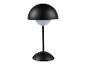 Lampe de table moderne noire avec abat-jour en forme de dôme et source lumineuse sphérique