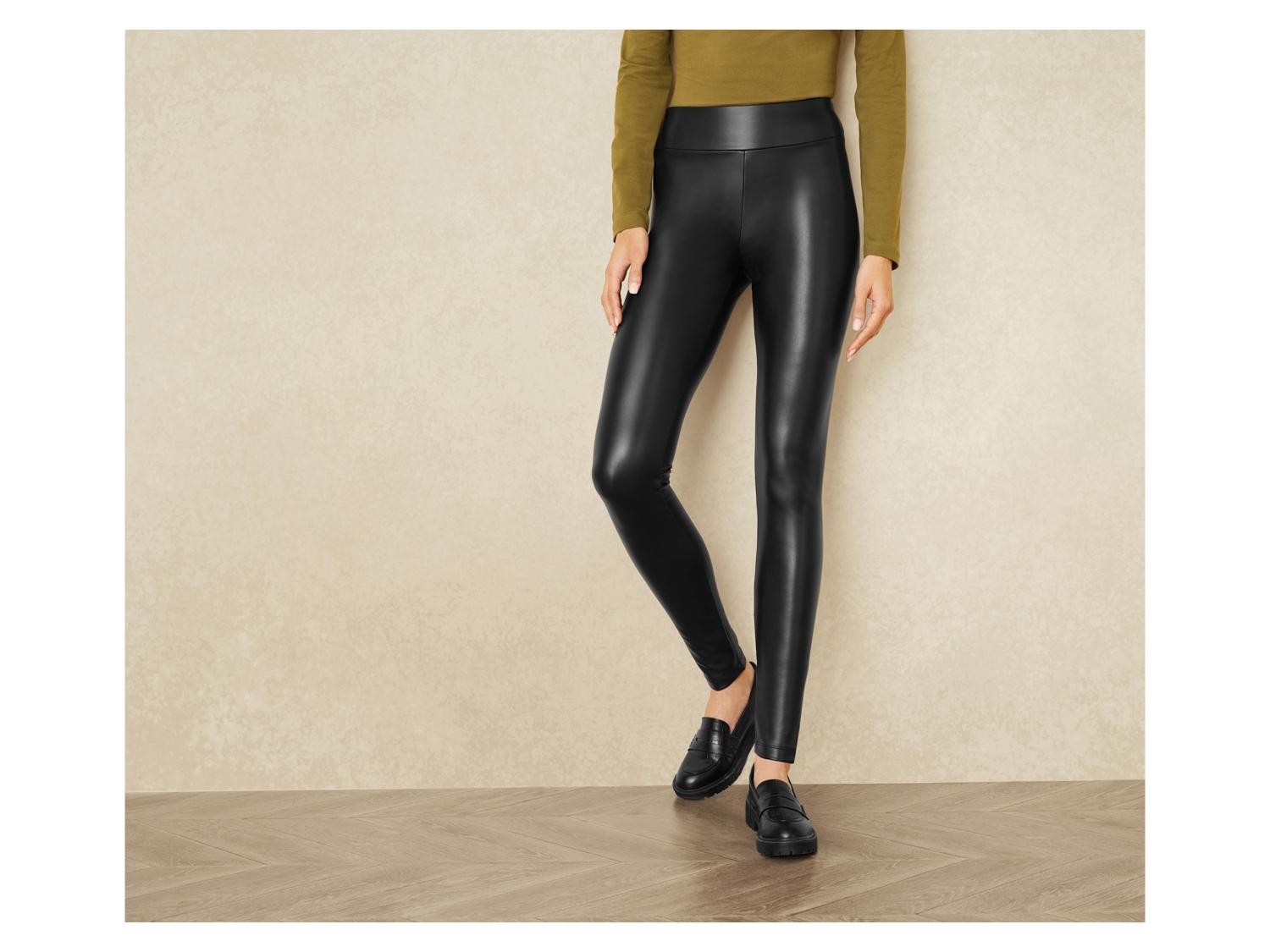 Legging Noir Effet Mouillé Boutique UK - Tailles 6 Et 10 - 100% Polyester - Neuf Avec étiquettes - Style Casual Ou Soirée