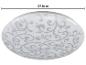 Plafonnier rond avec motif décoratif gris en spirale, mesurant 27,8 cm.