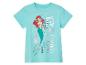 T-shirt turquoise fille, Ariel La Petite Sirène, style marin.