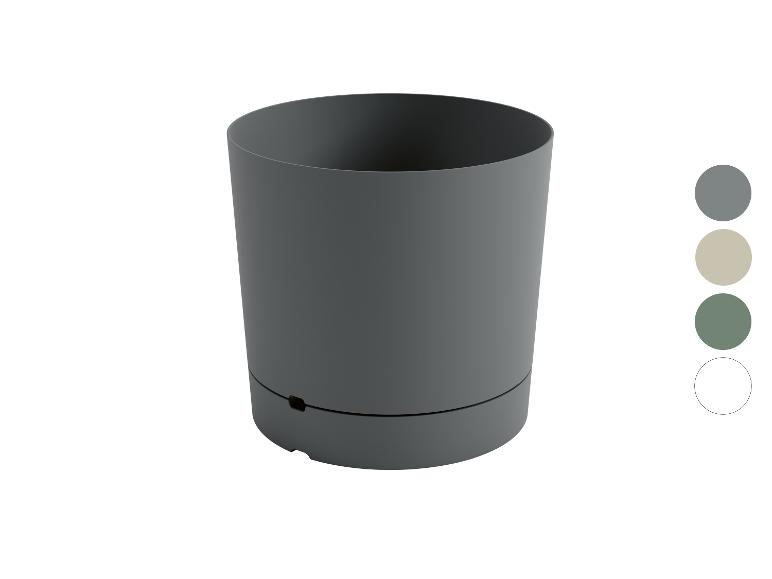 Pot de fleurs cylindrique gris, plusieurs coloris disponibles.