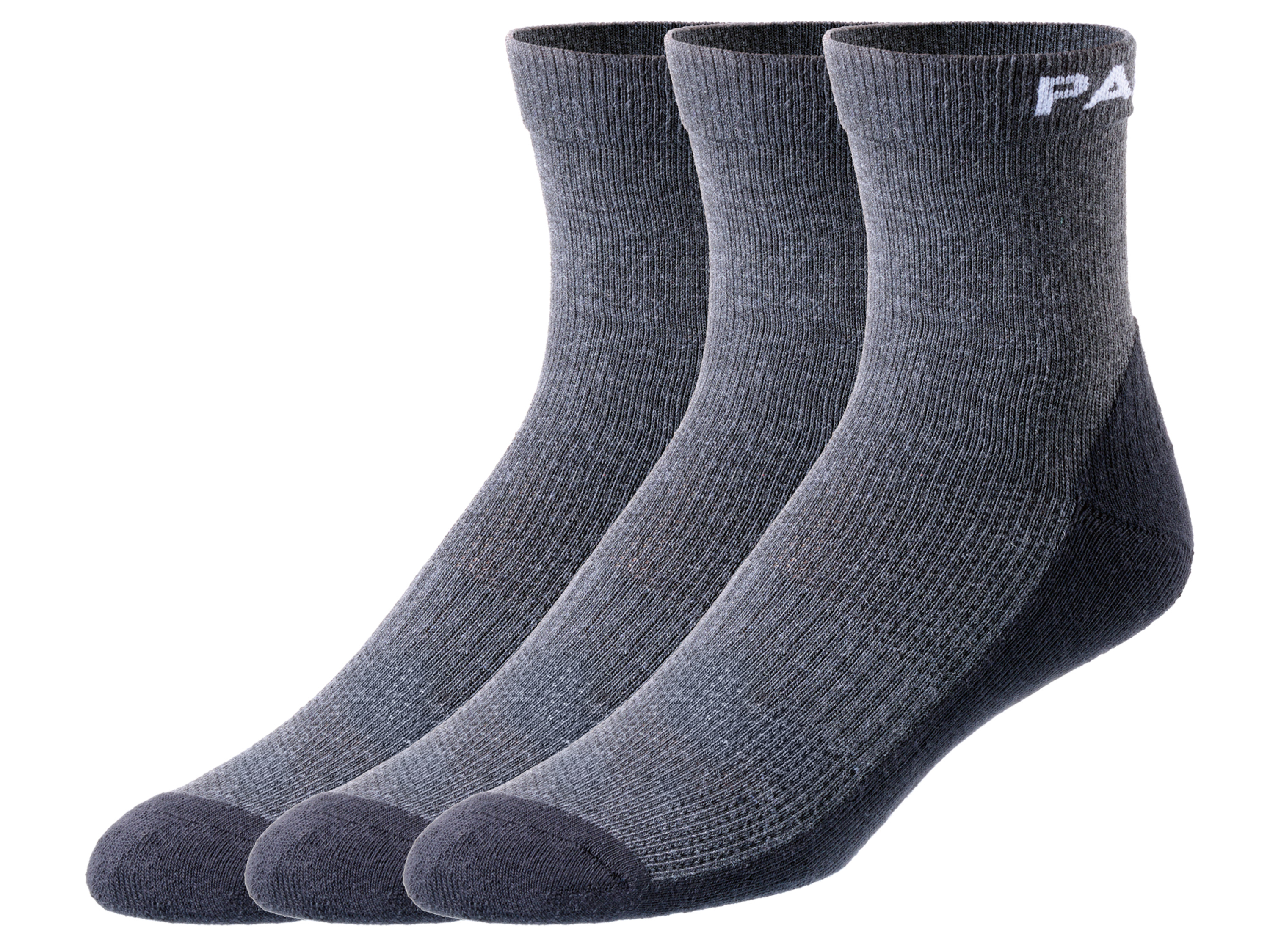 PARKSIDE® Lot de 3 paires de chaussettes de travail homme (39-42, gris)
