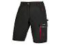 Shorts de travail Parkside noirs avec détails rouges.