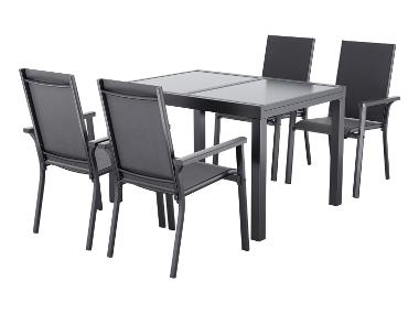 LIVARNO® Table de jardin + Lot de 4 fauteuils Houston