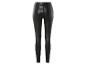 Leggings en cuir noir pour femme.