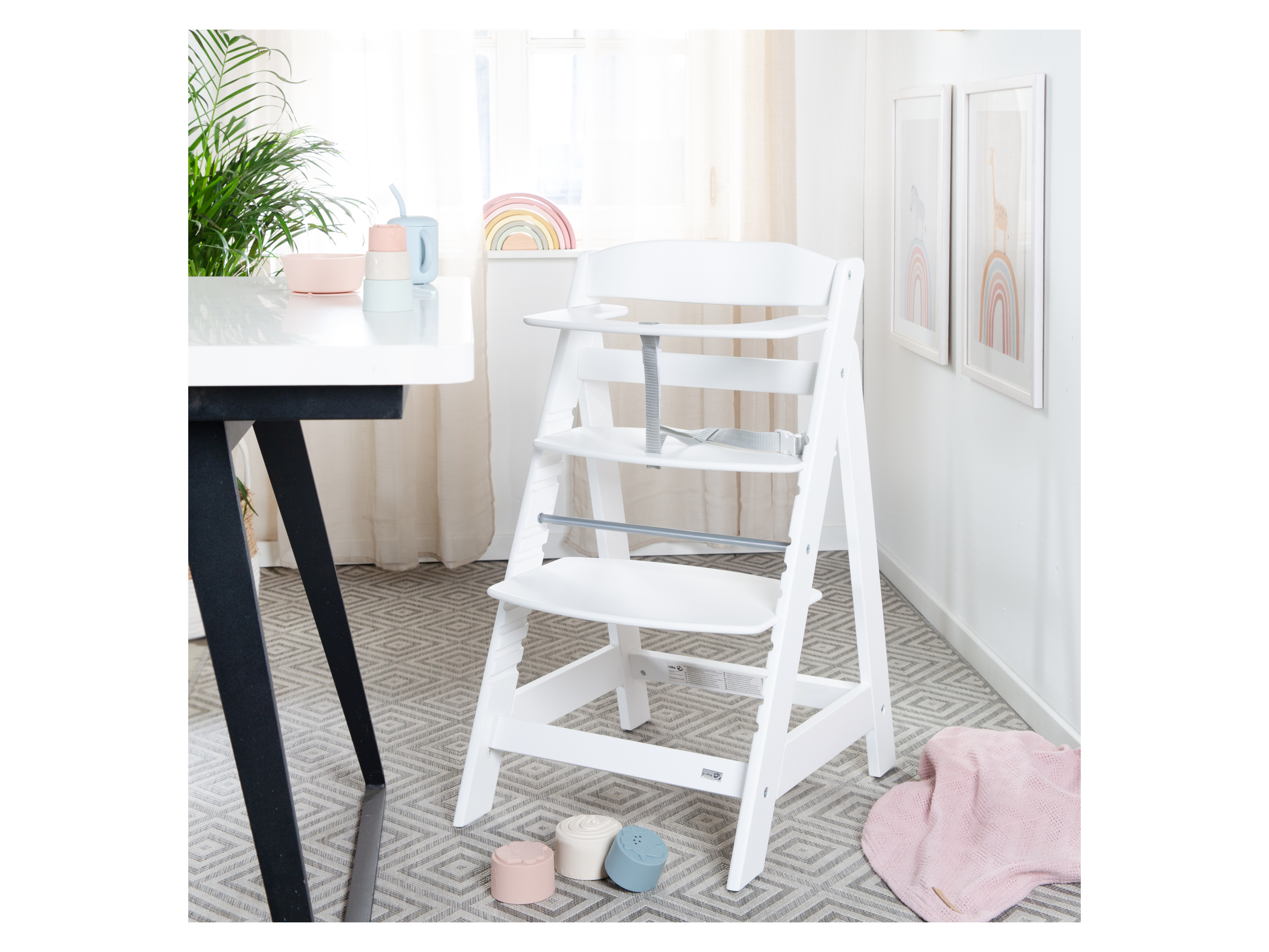 roba Chaise haute »Sit Up«, chaise haute évolutive en bois. (blanc)