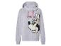 Un sweat-shirt gris à capuche avec un imprimé Minnie Mouse.