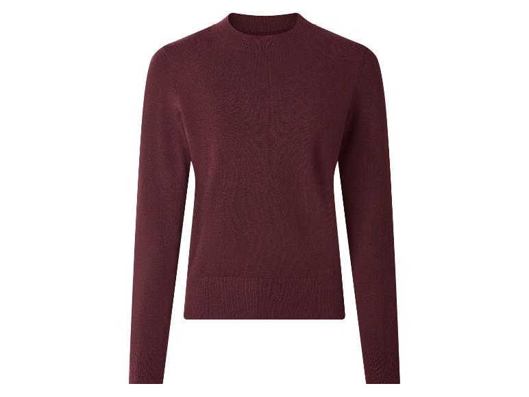 Pull bordeaux à col montant pour femme