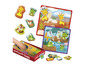 Puzzle Montessori Baby avec des girafes, des grenouilles et d'autres animaux.