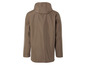 Une veste marron à capuche.