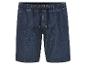 Shorts en jean foncé à cordon de serrage.