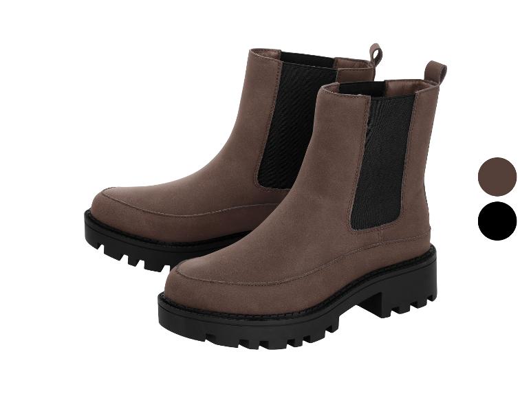 Bottes Chelsea marron pour femmes avec une semelle noire épaisse