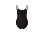 Un maillot de bain noir vu de dos.