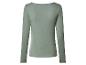 T-shirt à manches longues vert clair pour femme