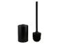 Brosse de toilette noire avec support