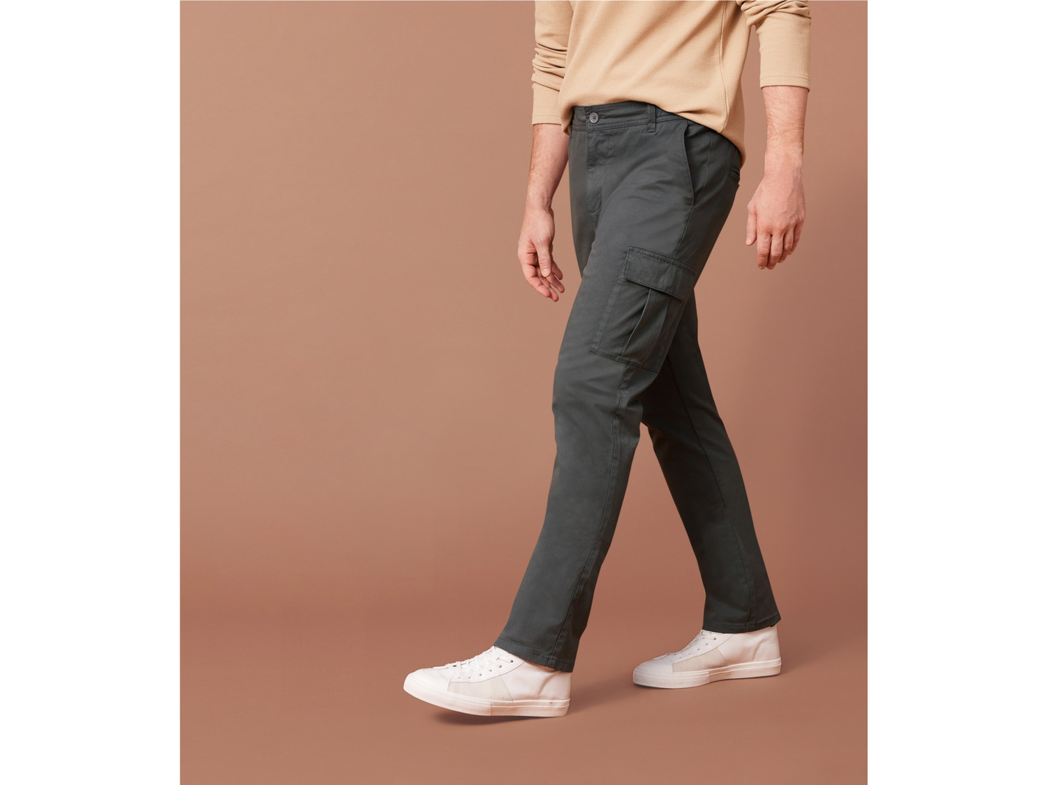 Pantalon Cargo Homme Riverso RIVHanno - Coupe Slim Stretch - Longueur Au Choix - Neuf Avec étiquettes