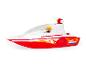Bateau de pompiers jouet rouge et blanc avec une figurine de pompier et le texte « FIRE FIGHTER ».
