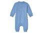 Une combinaison bleue à manches longues pour bébé.
